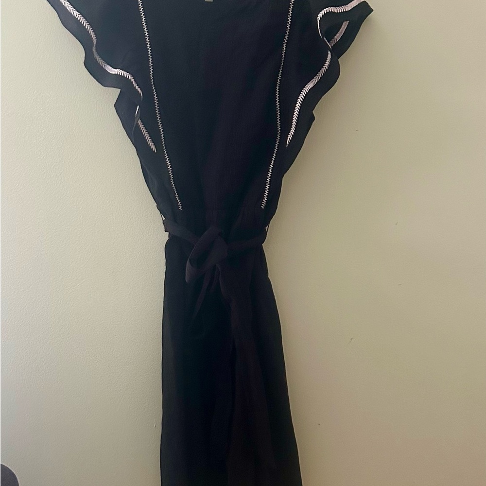 Banana Republic Elegant Black Dress with Ruffle Details